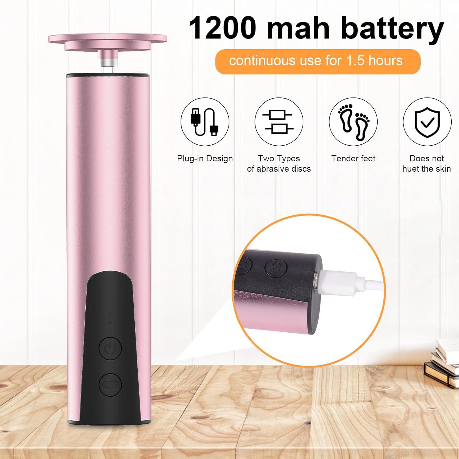 Lima Eléctrica para Pies ELEOPTION Rosa 6 Velocidades Recargable