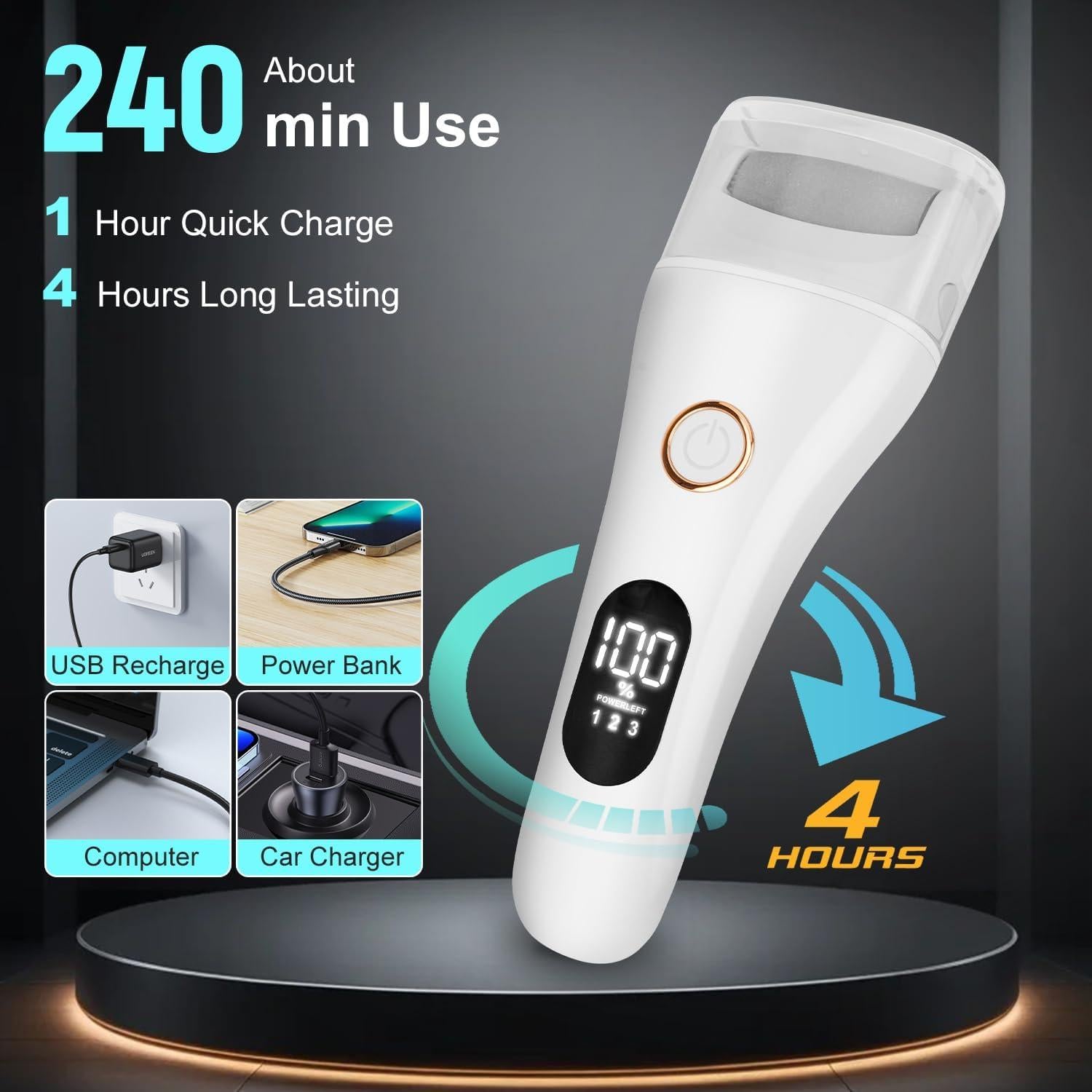 Removedor de Callos Eléctrico WSSBOND con Pantalla LCD 240min