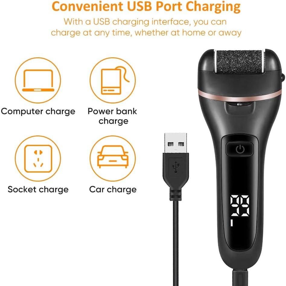 Removedor de Callos Eléctrico Syver - Set de Pedicura 10 Piezas