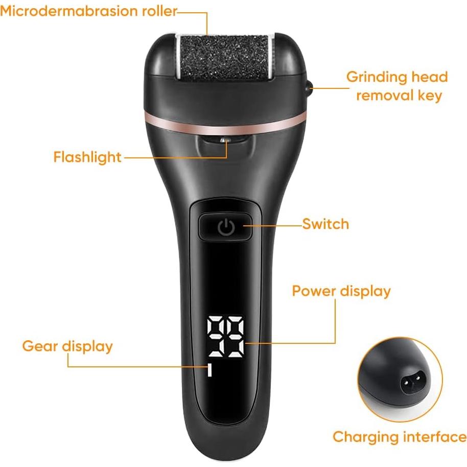 Removedor de Callos Eléctrico Syver - Set de Pedicura 10 Piezas