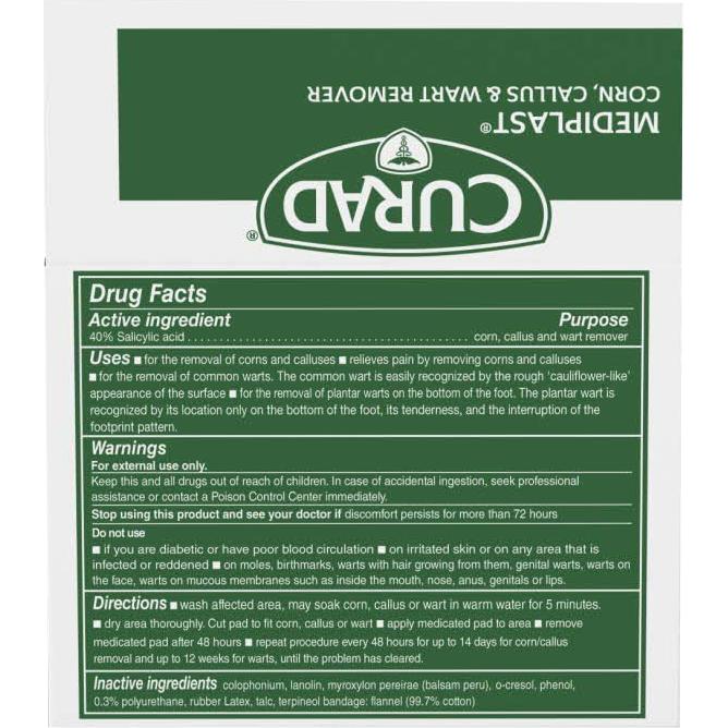 Curad Mediplast 25 Almohadillas Ácido Salicílico 40% Callos