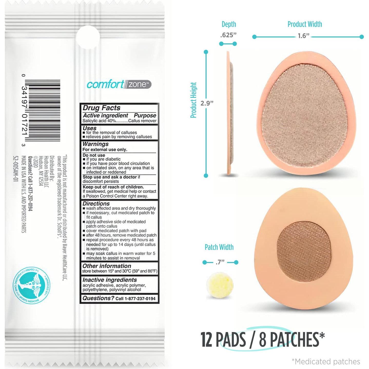 Parches Medicados Comfort Zone para Callos - 20 Piezas