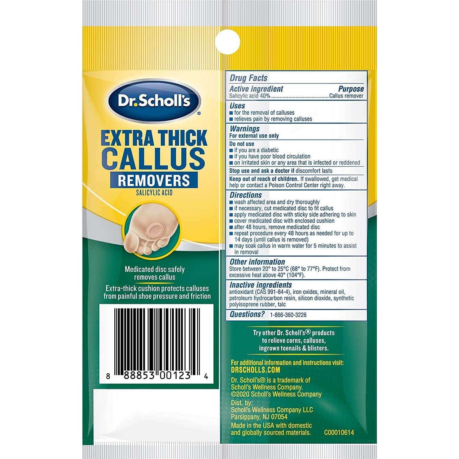 Removedores de Callos Extra Gruesos Dr. Scholl's 4 Almohadillas