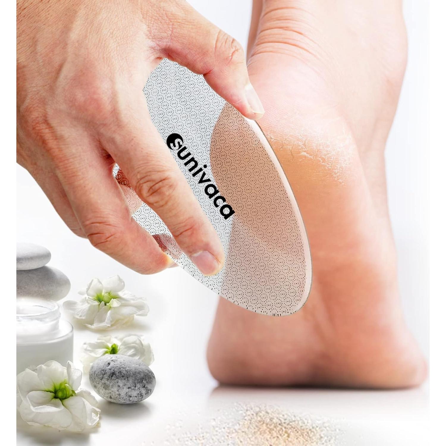 Lima de vidrio para pies Sunivaca - Removedor de callos 14x7cm