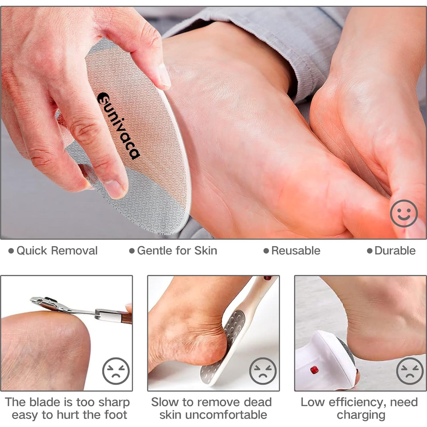 Lima de vidrio para pies Sunivaca - Removedor de callos 14x7cm