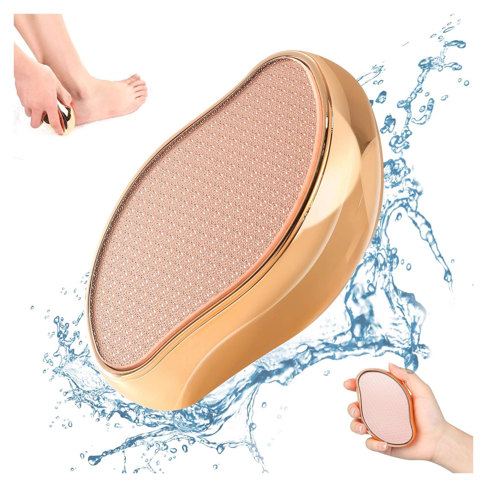 Lima de Vidrio para Pies BEZOX - Exfoliador Dorado Brillante