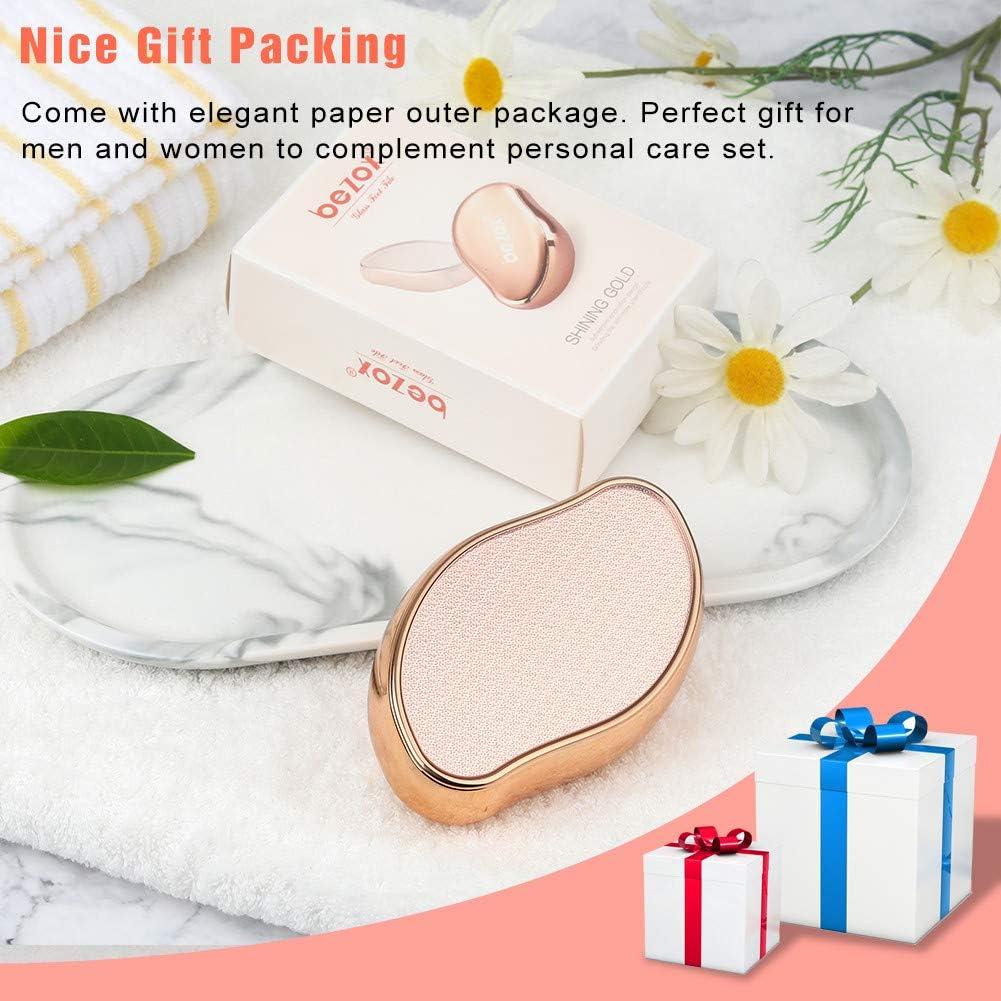 Lima de Vidrio para Pies BEZOX - Exfoliador Dorado Brillante