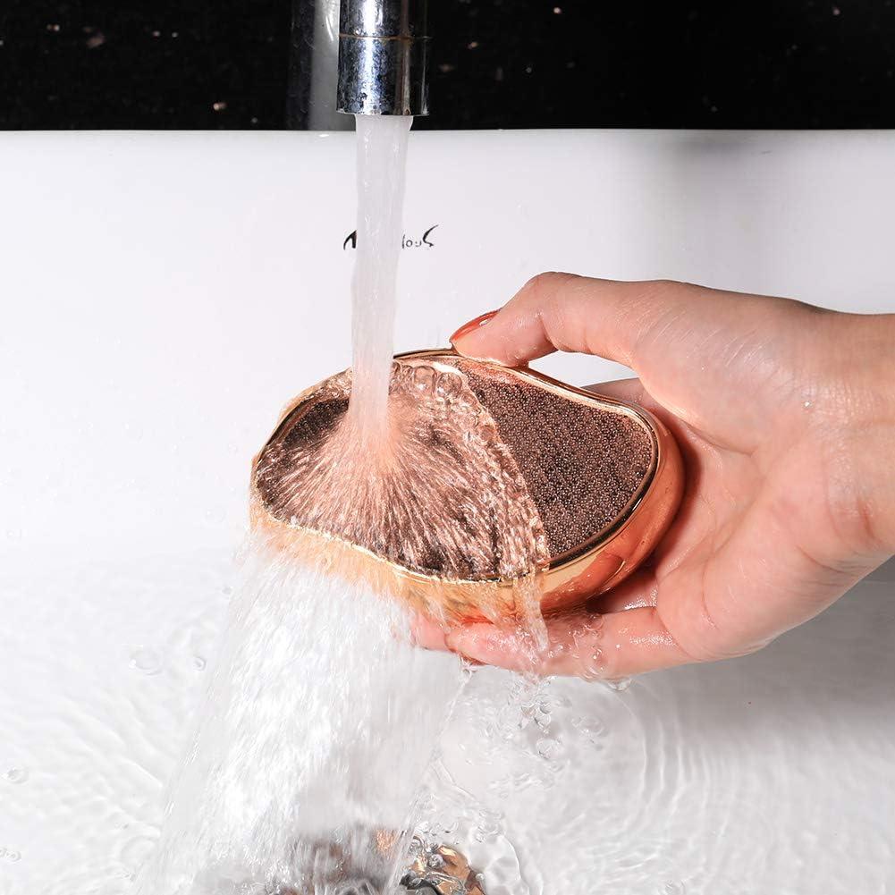 Lima de Vidrio para Pies BEZOX - Exfoliador Dorado Brillante