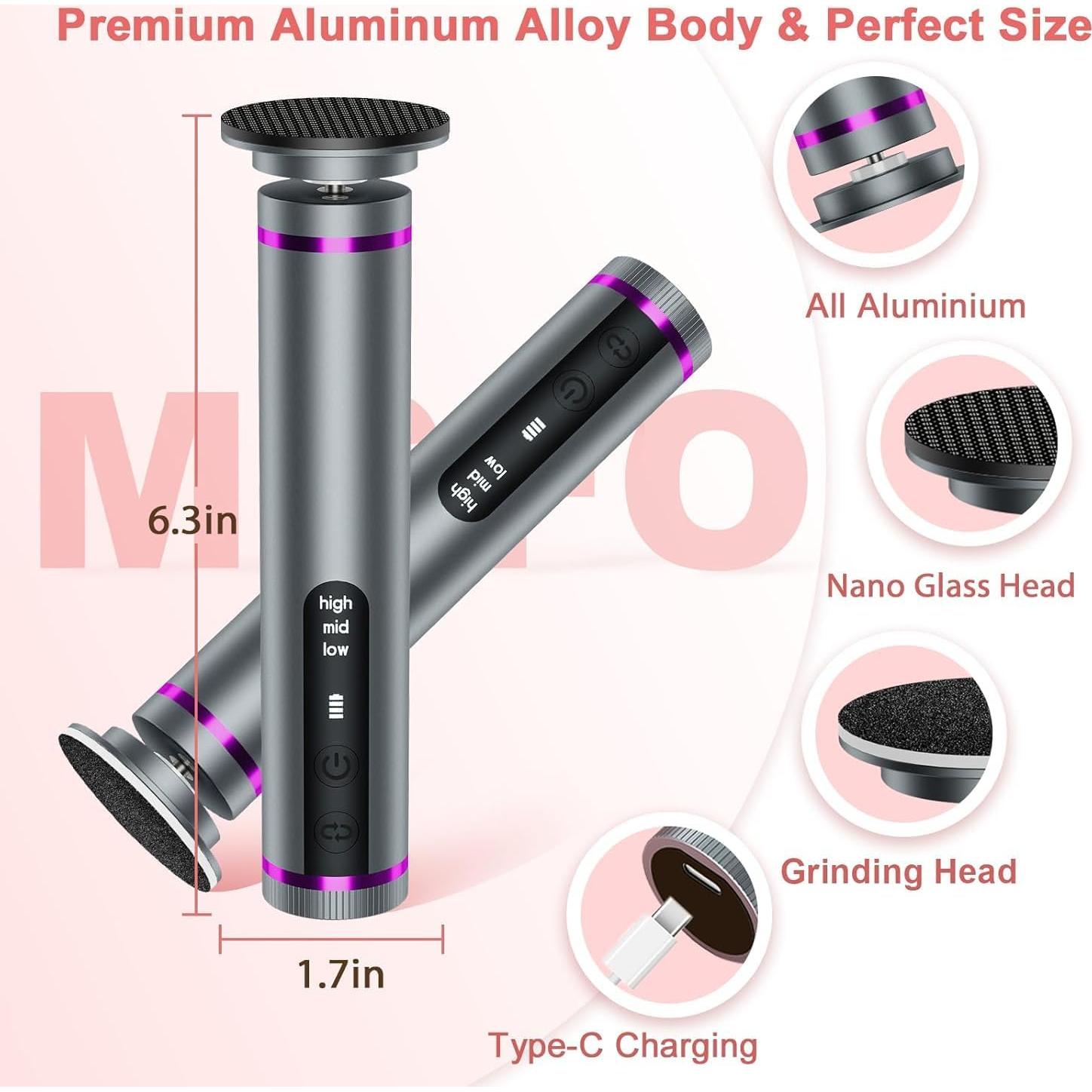 Removedor de Callos Eléctrico MGFO 3 Velocidades 2600mAh