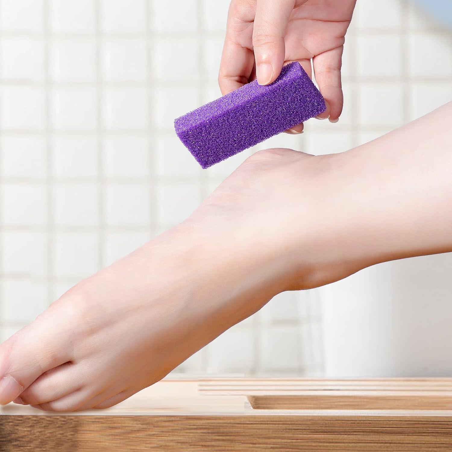 Piedra Pómez Exfoliante NOVAL Morada 40 PCS para Pies