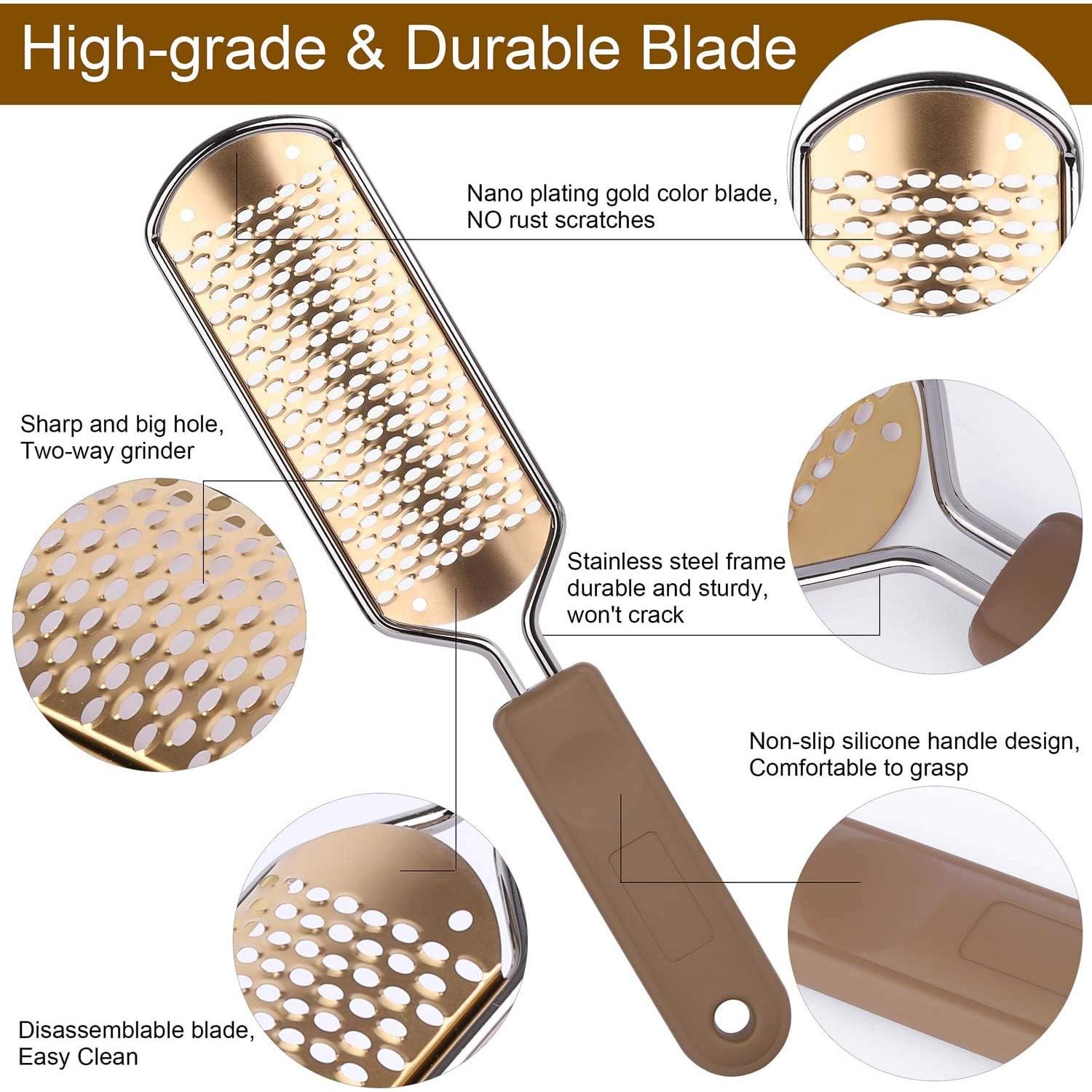 Paquete de 2 Limadores de Pies LoveBB - Removedor de Callos Acero Inoxidable