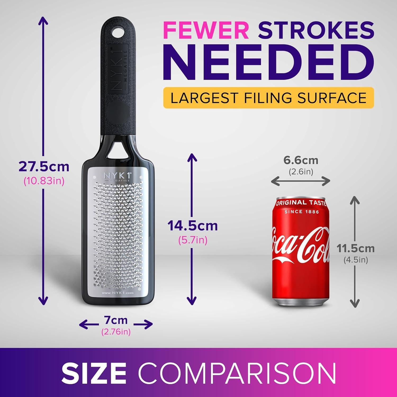 Raspador de Pies NYK1 MegaFile XL con Recolector de Piel