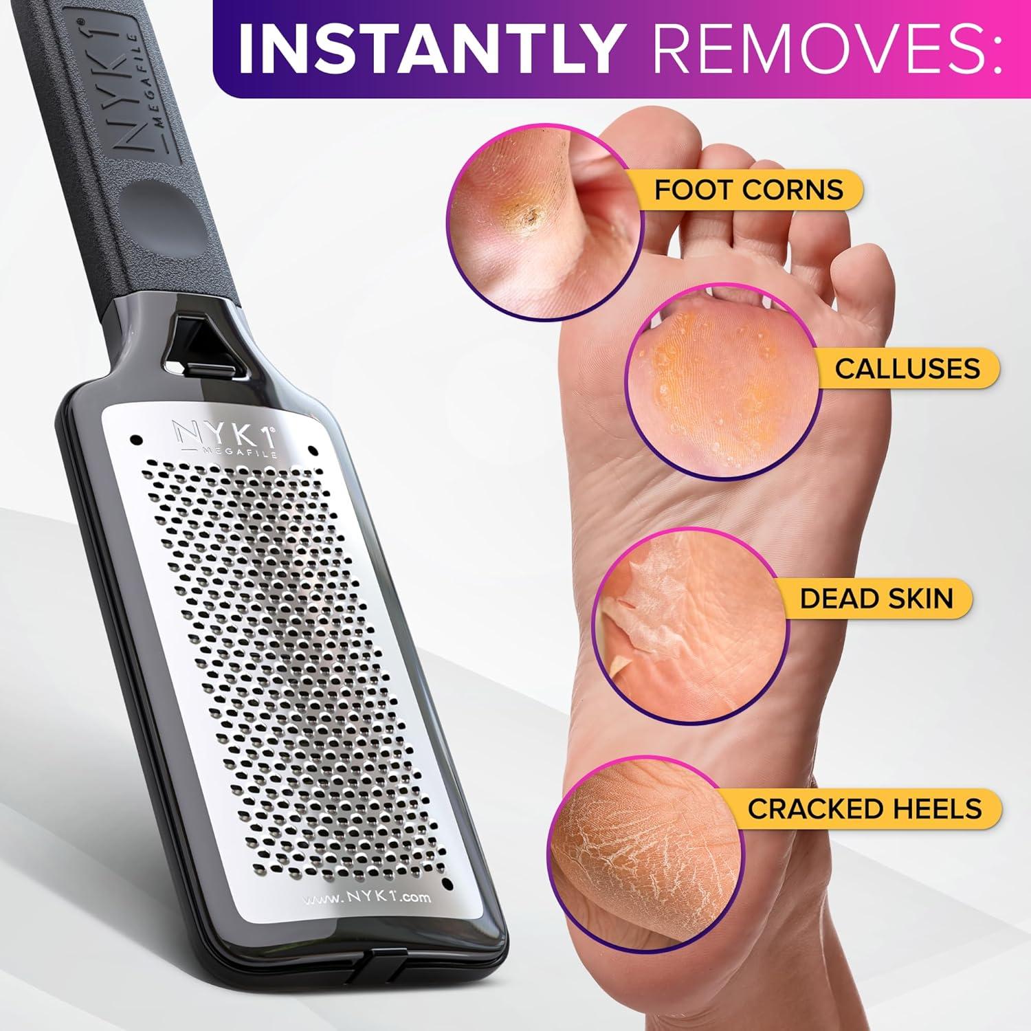 Raspador de Pies NYK1 MegaFile XL con Recolector de Piel