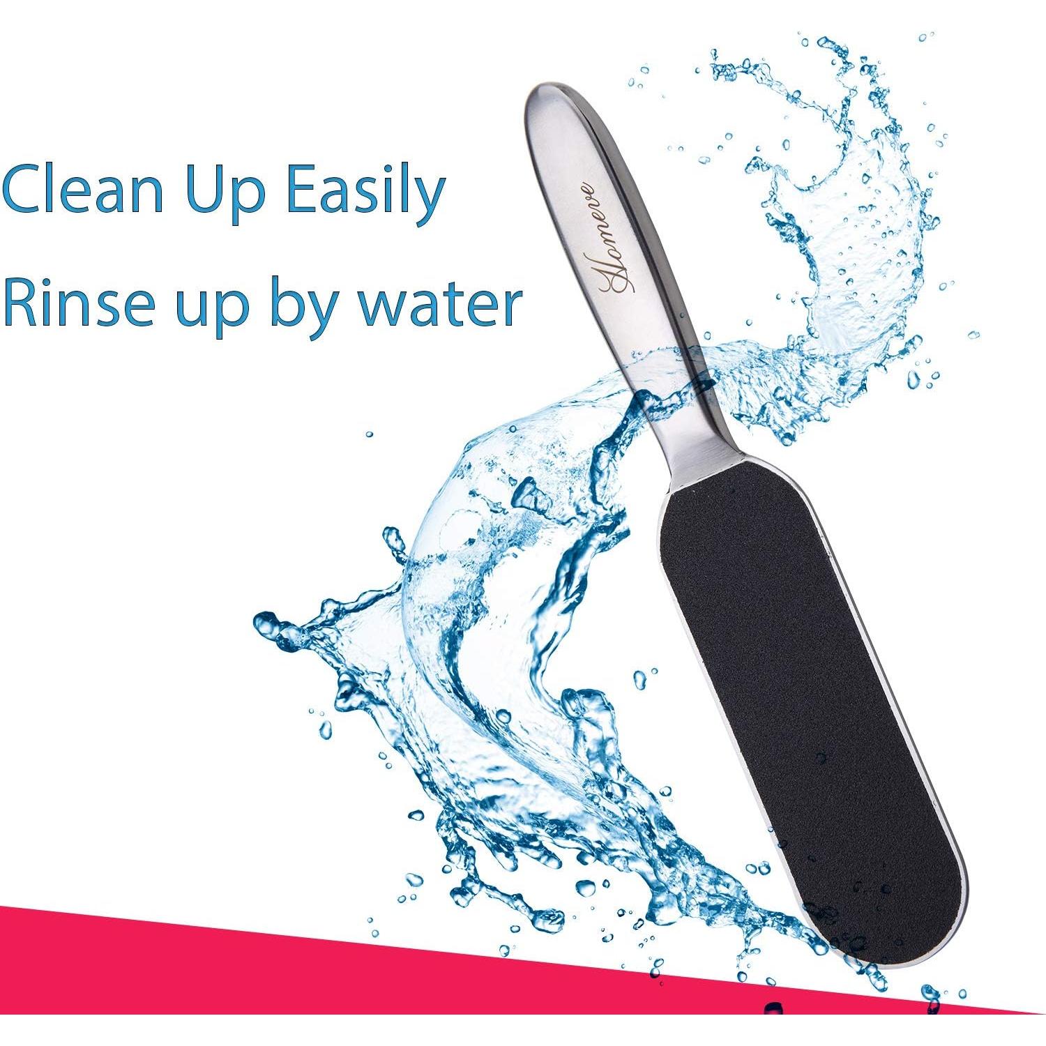 Lima de Pies Profesional Homeve - Acero Inoxidable con 10 Almohadillas