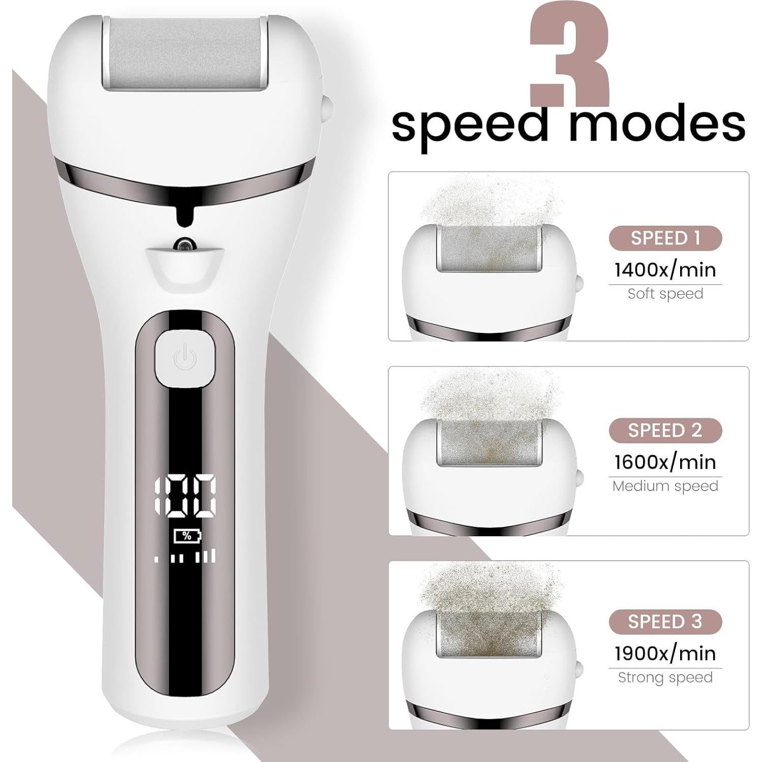 Removedor de Callos Eléctrico Ginity con Pantalla LED 17 en 1