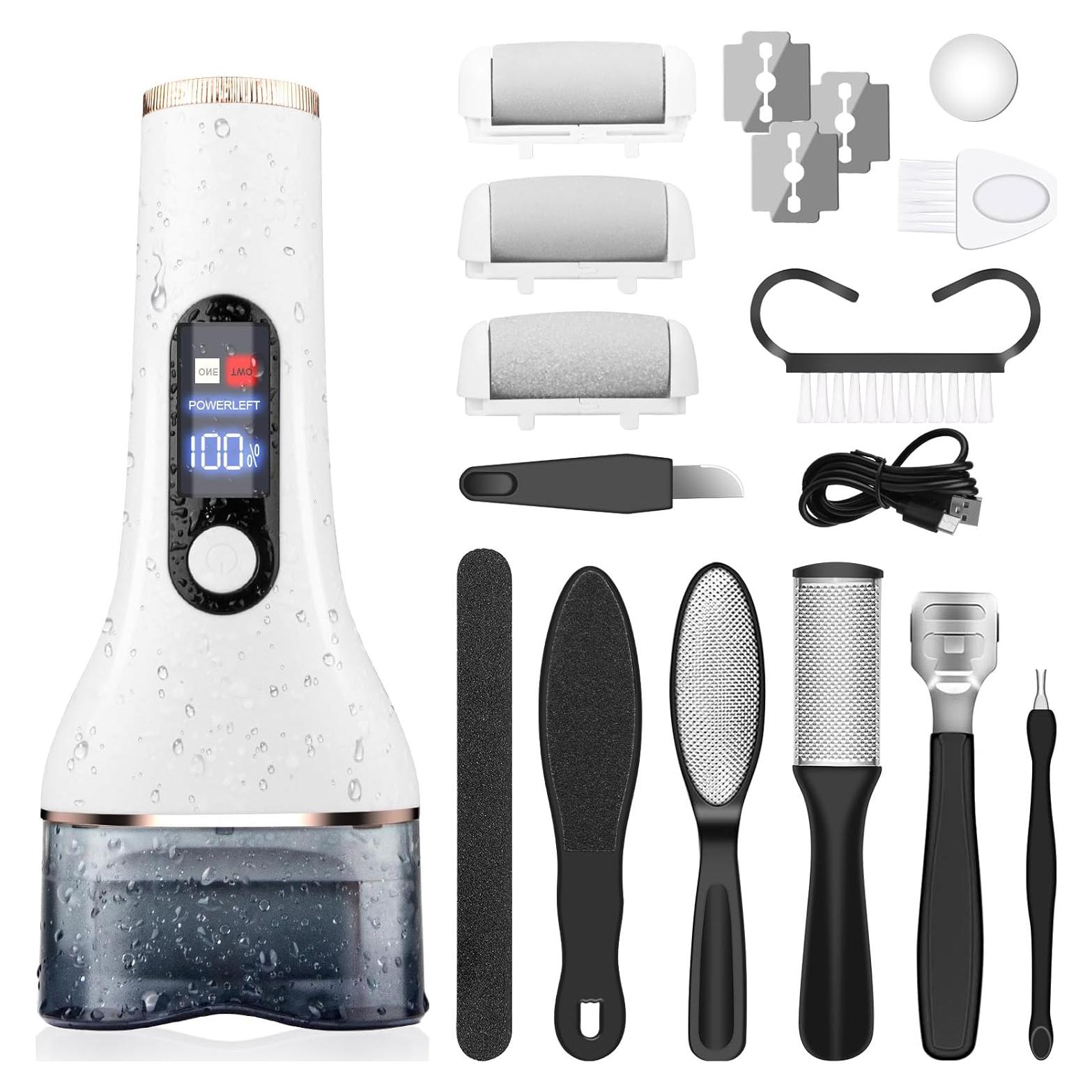 Removedor de Callos Eléctrico AdamPark, Kit de Pedicura Portátil