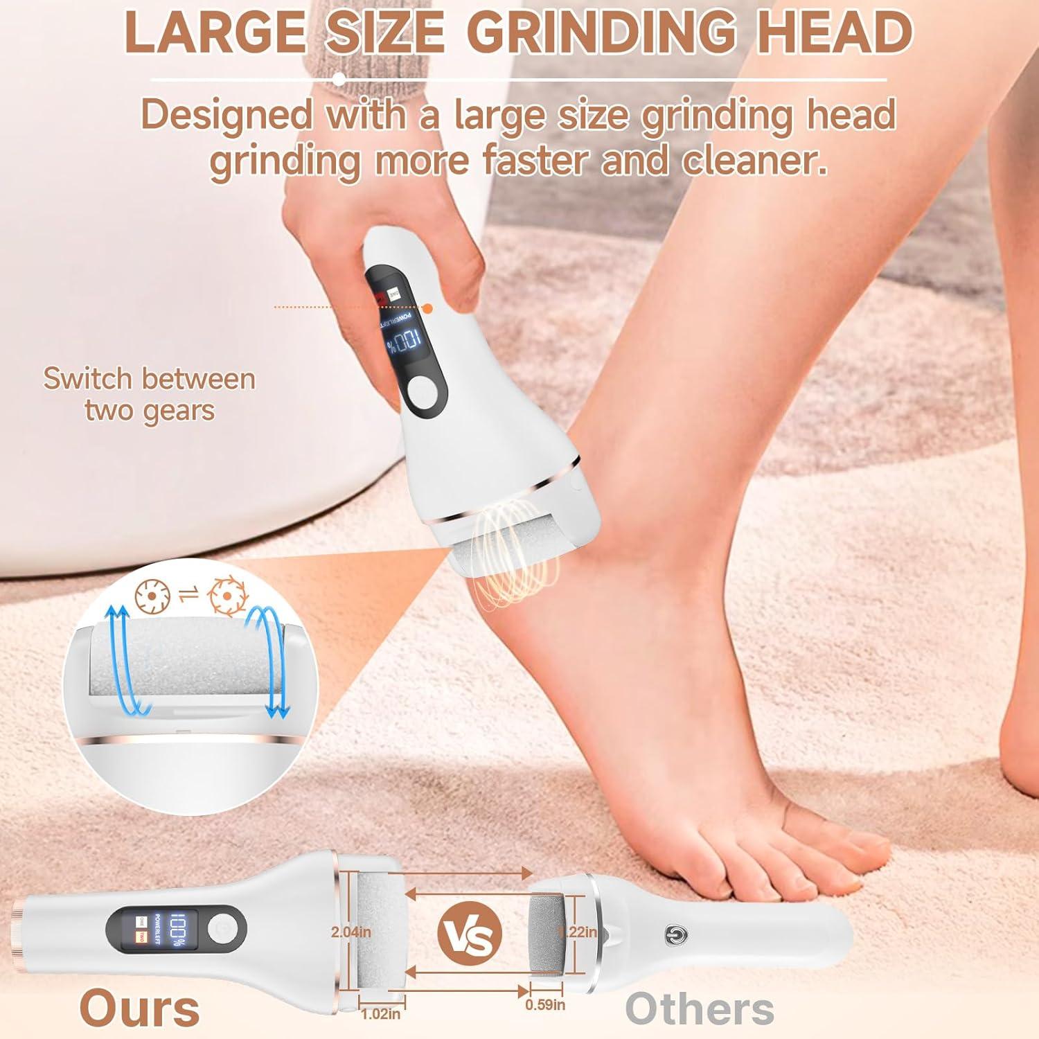 Removedor de Callos Eléctrico AdamPark, Kit de Pedicura Portátil