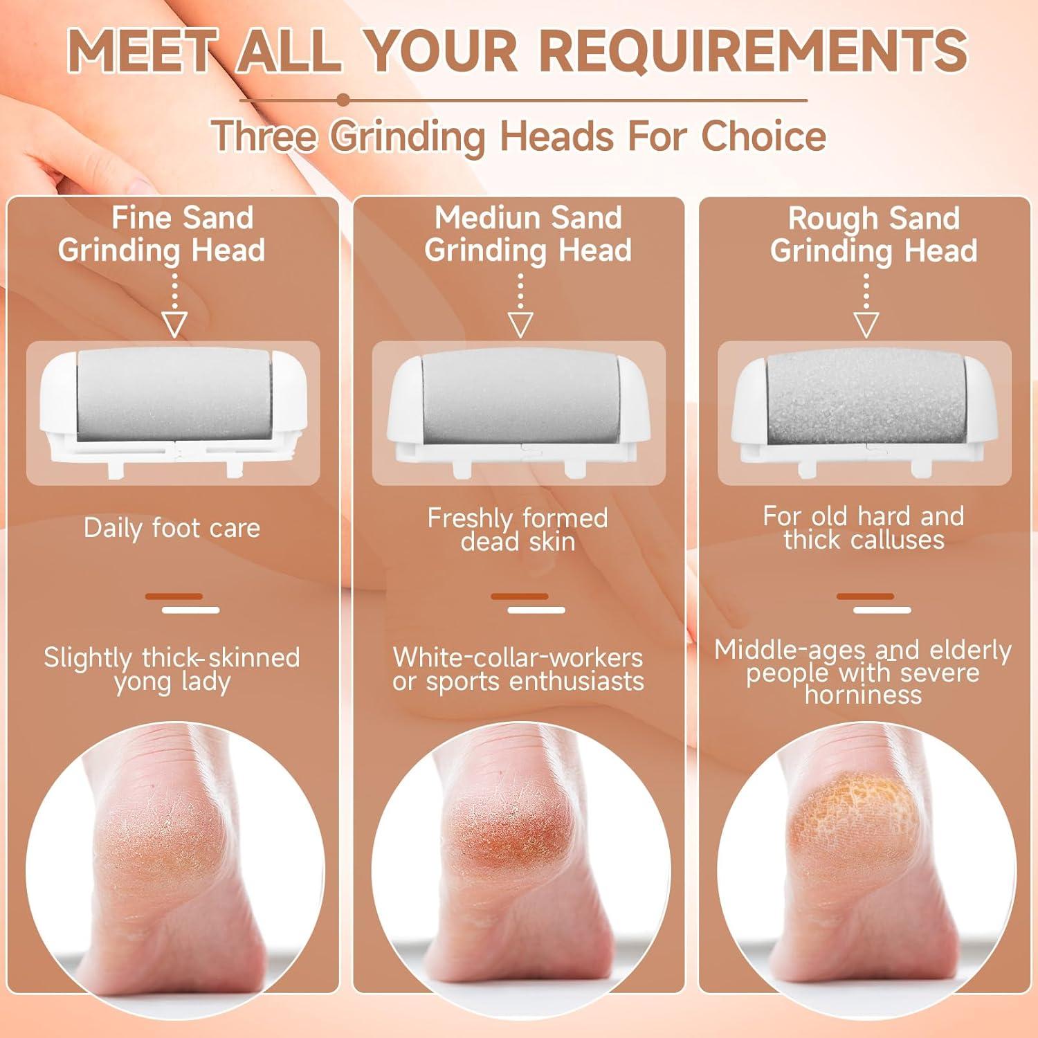 Removedor de Callos Eléctrico AdamPark, Kit de Pedicura Portátil