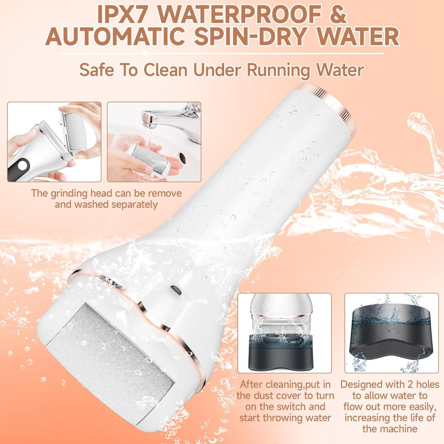 Removedor de Callos Eléctrico AdamPark, Kit de Pedicura Portátil