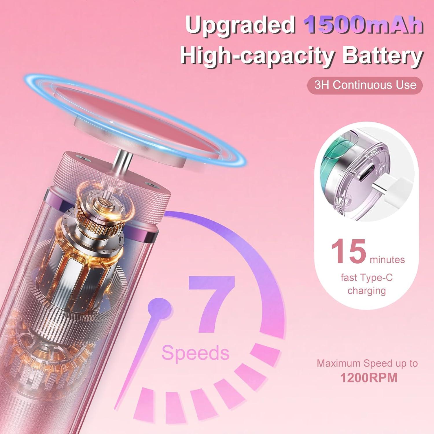 Removedor de Callos Eléctrico KOKABI 2-en-1 con 7 Velocidades