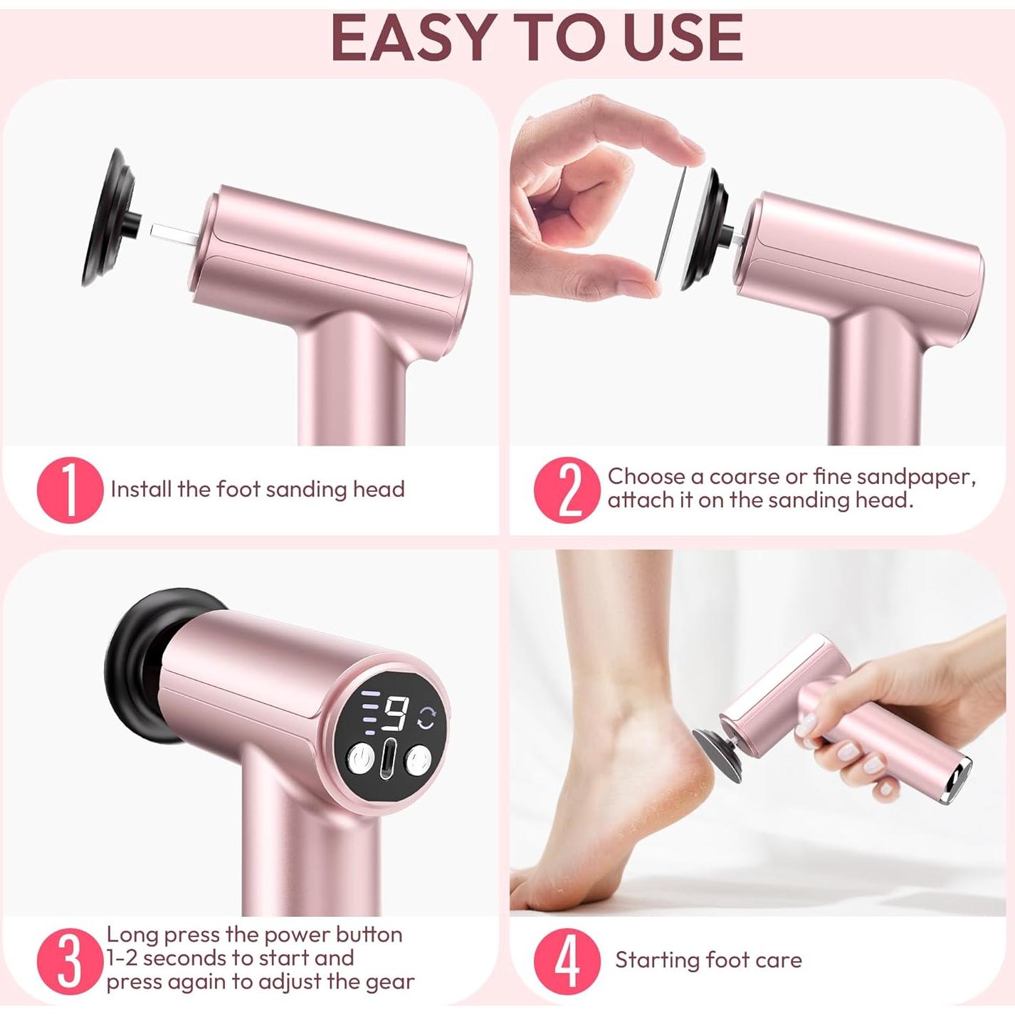 Removedor de Callos Eléctrico Drivox A8 Recargable 9 Velocidades