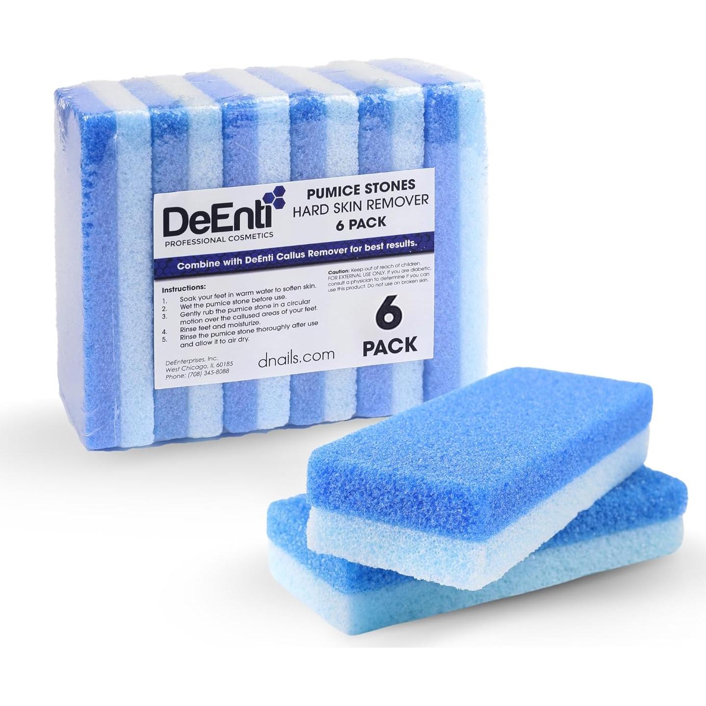 Piedras Pumice DeEnti - Paquete de 6 para Pedicura Profesional