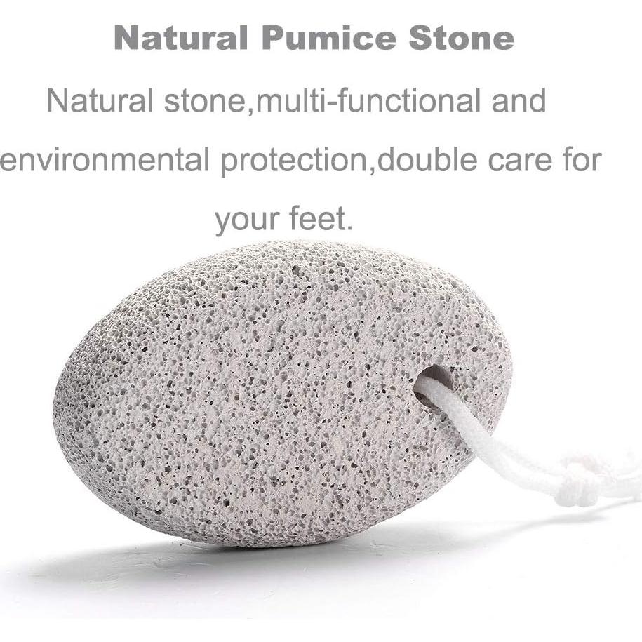 Piedra Pómez Natural Borogo para Pedicura - Paquete de 2