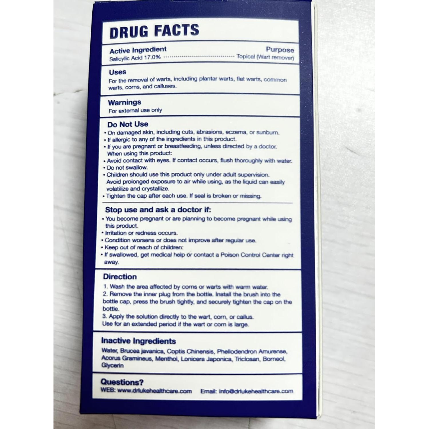 Removedor de Verrugas y Callos Dr. Luke 17% Ácido Salicílico 30g