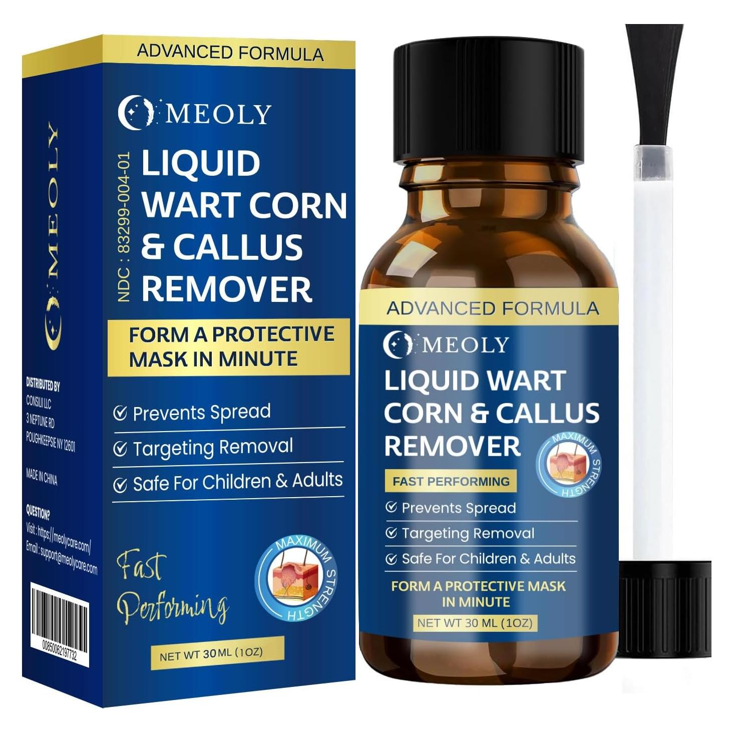 Removedor de Verrugas MEOLY 30 ML - Acción Rápida Ácido Salicílico