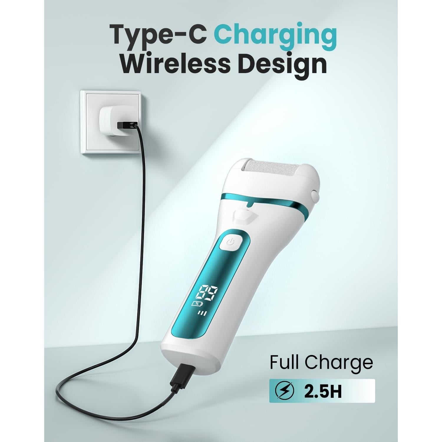 Removedor de Callos Eléctrico PUBOO con Luz LED y 3 Velocidades