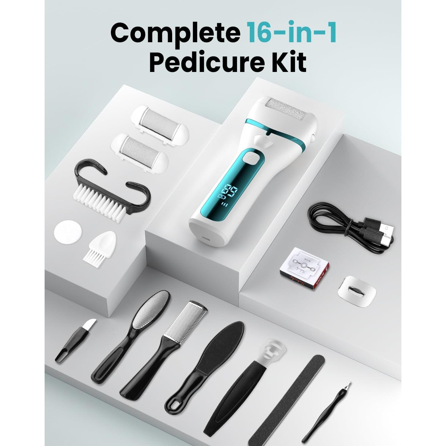 Removedor de Callos Eléctrico PUBOO con Luz LED y 3 Velocidades