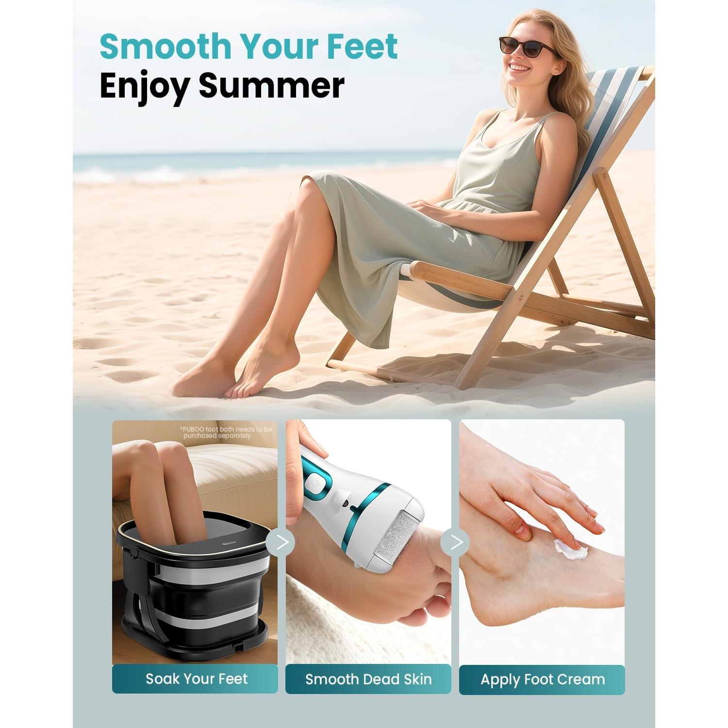 Removedor de Callos Eléctrico PUBOO con Luz LED y 3 Velocidades