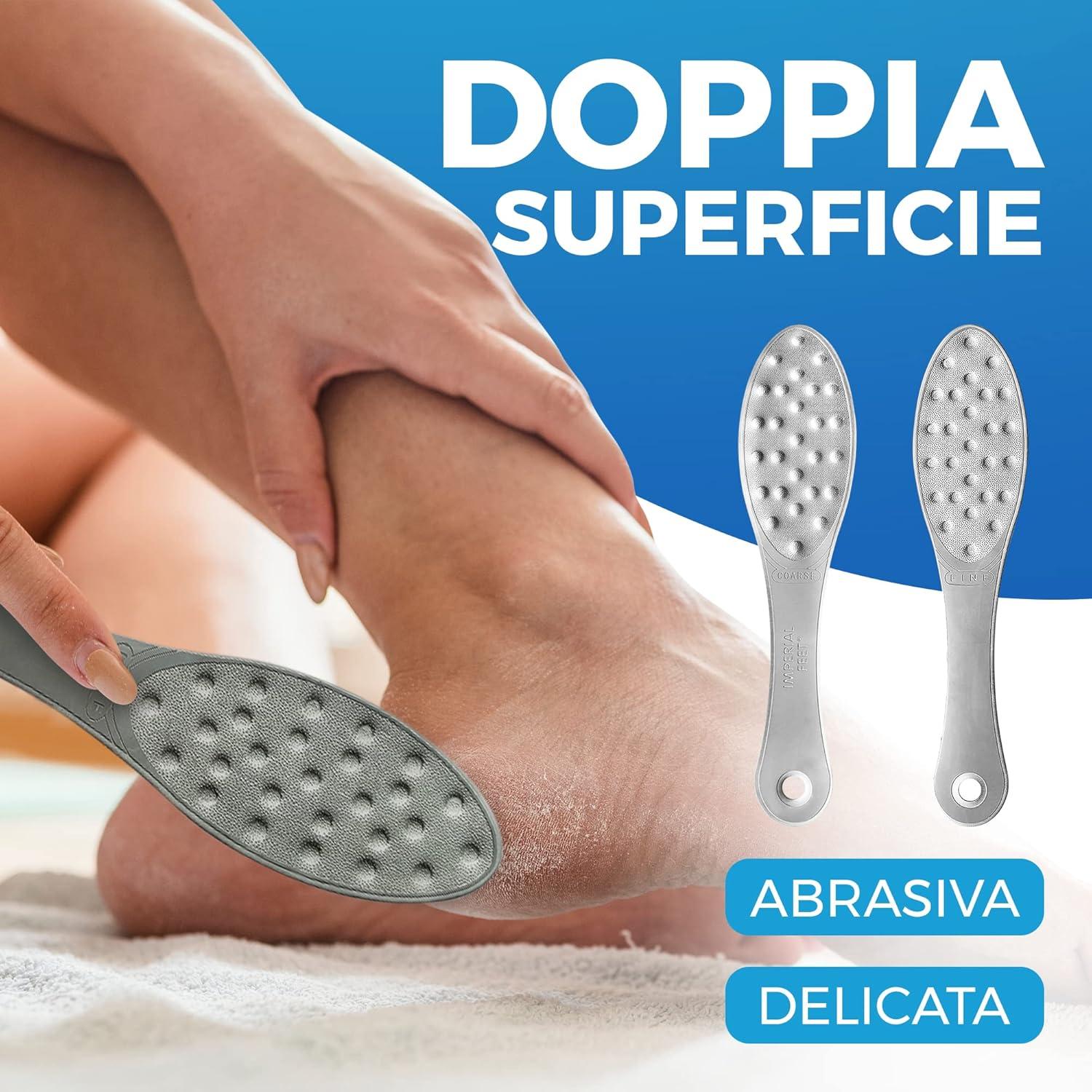 Raspador de pies de acero inoxidable Imperial Feet 21x5cm