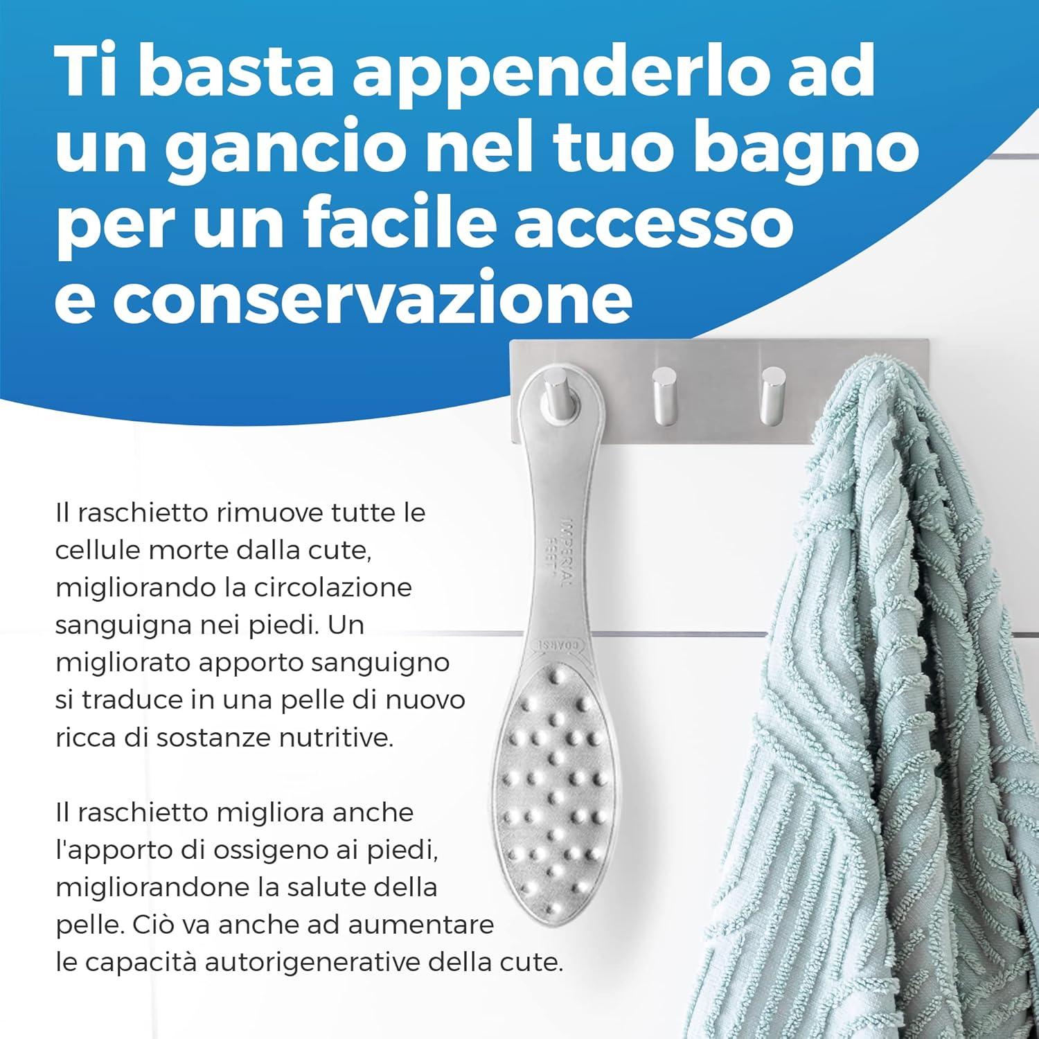 Raspador de pies de acero inoxidable Imperial Feet 21x5cm