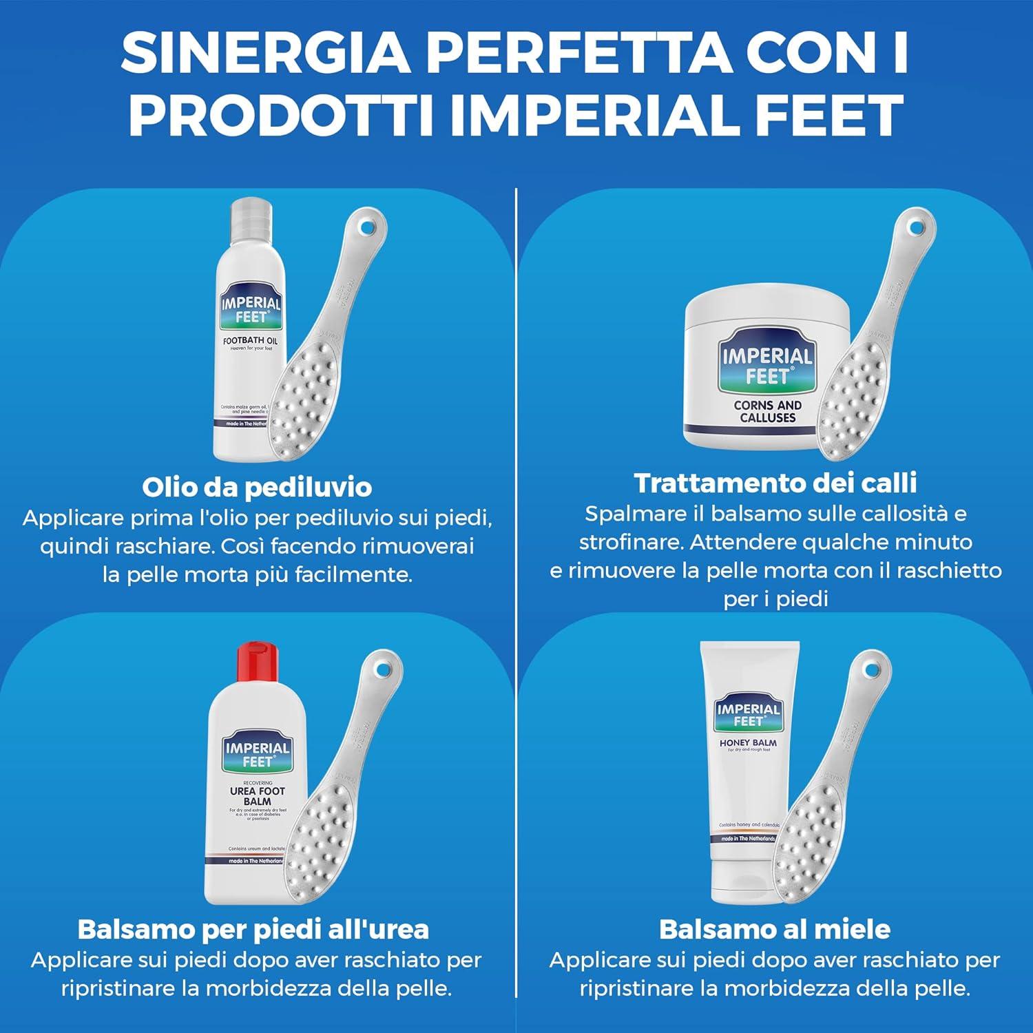 Raspador de pies de acero inoxidable Imperial Feet 21x5cm