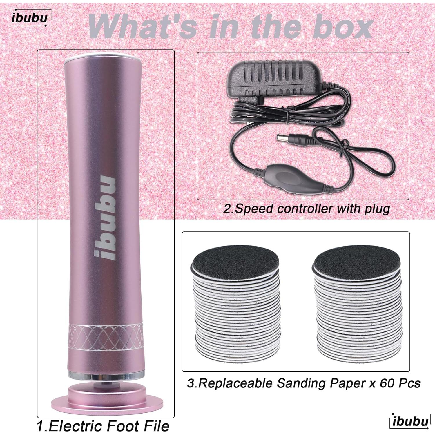 Removedor de Callos Eléctrico ibubu 24V 1200RPM Rosa