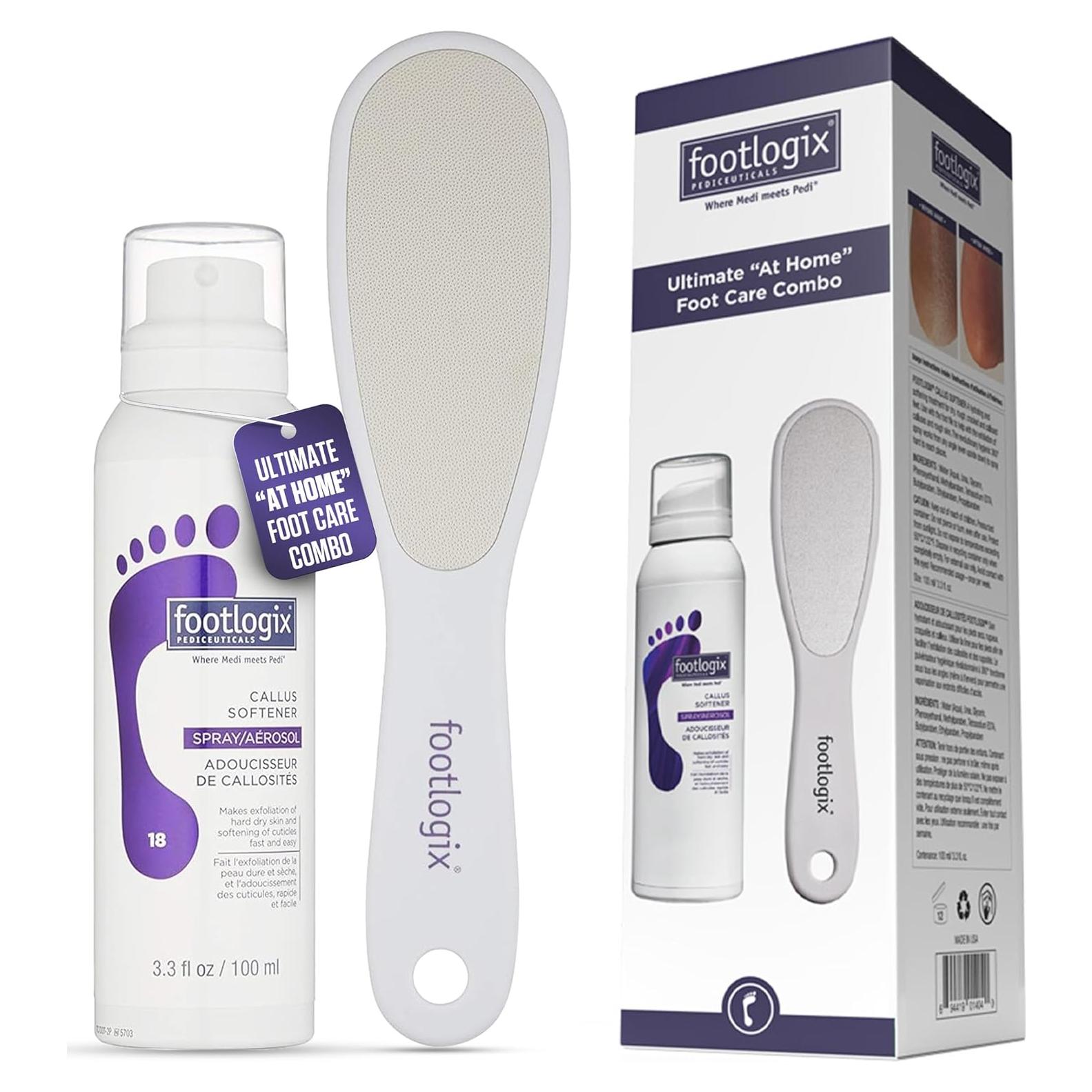 Combo Footlogix: Spray y Lima para Callos - Pedicura Pies