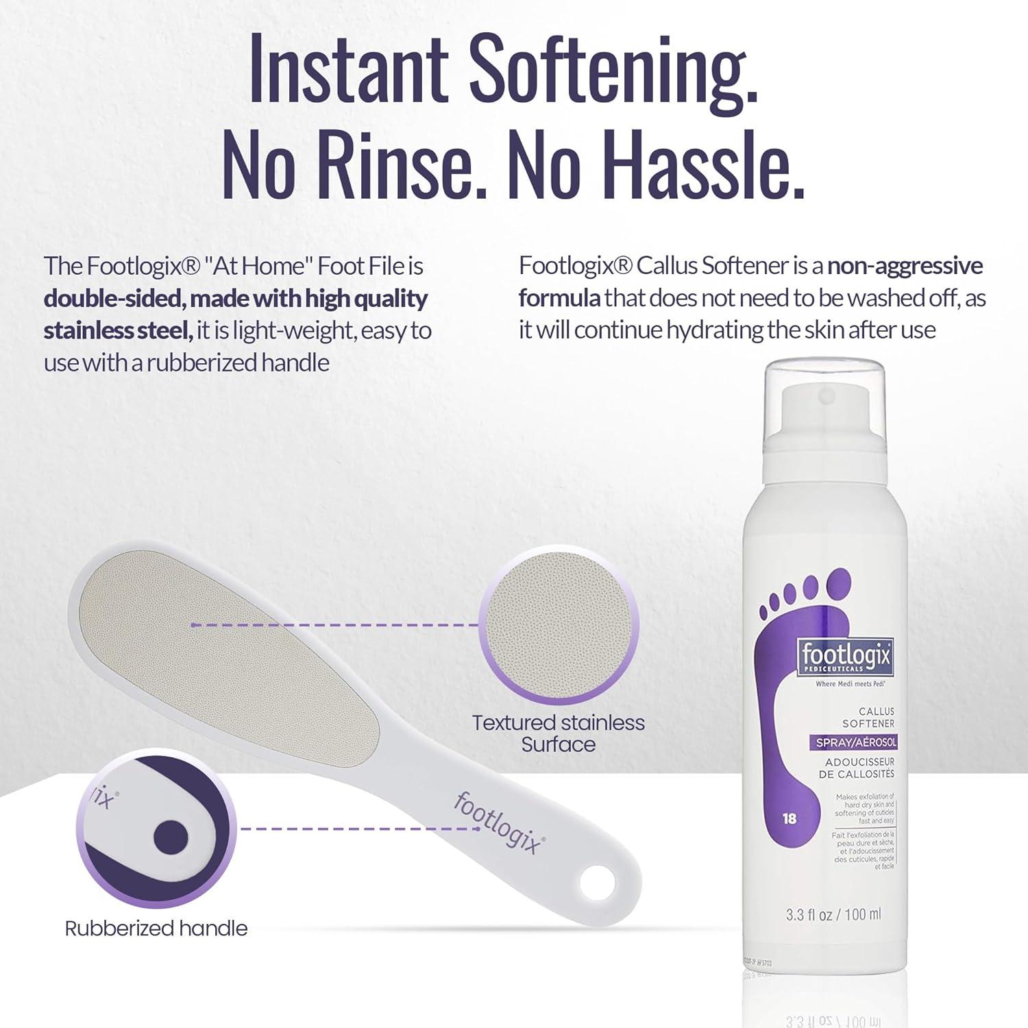 Combo Footlogix: Spray y Lima para Callos - Pedicura Pies
