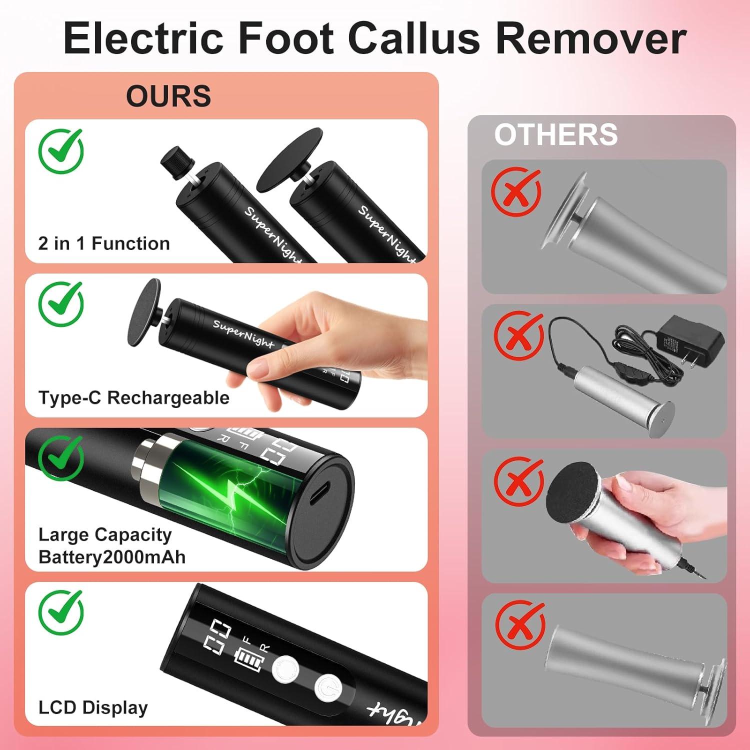 Removedor de Callos Eléctrico 2 en 1 FoShan MN-505 9 Velocidades