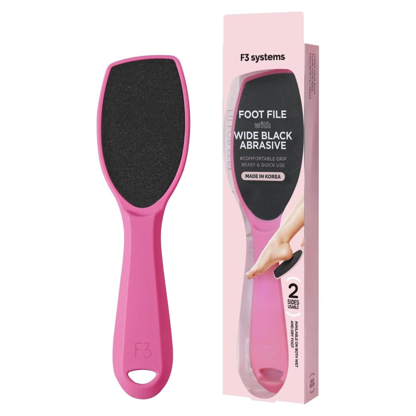 Lima de Pie Ancha F3 Systems Rosa Fucsia Removedor de Callos