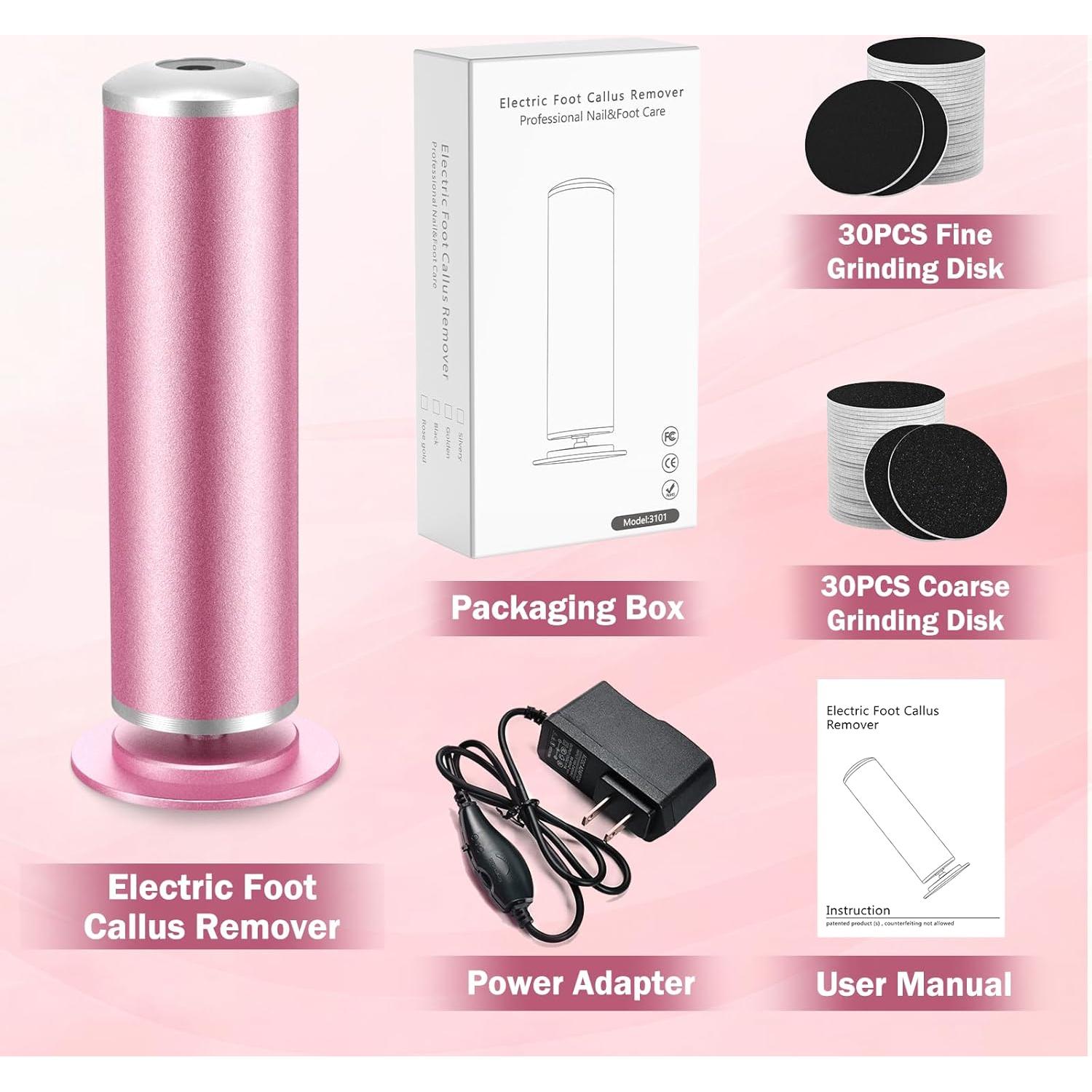 Removedor de Callos Eléctrico Wekashion con 60 Discos de Lija