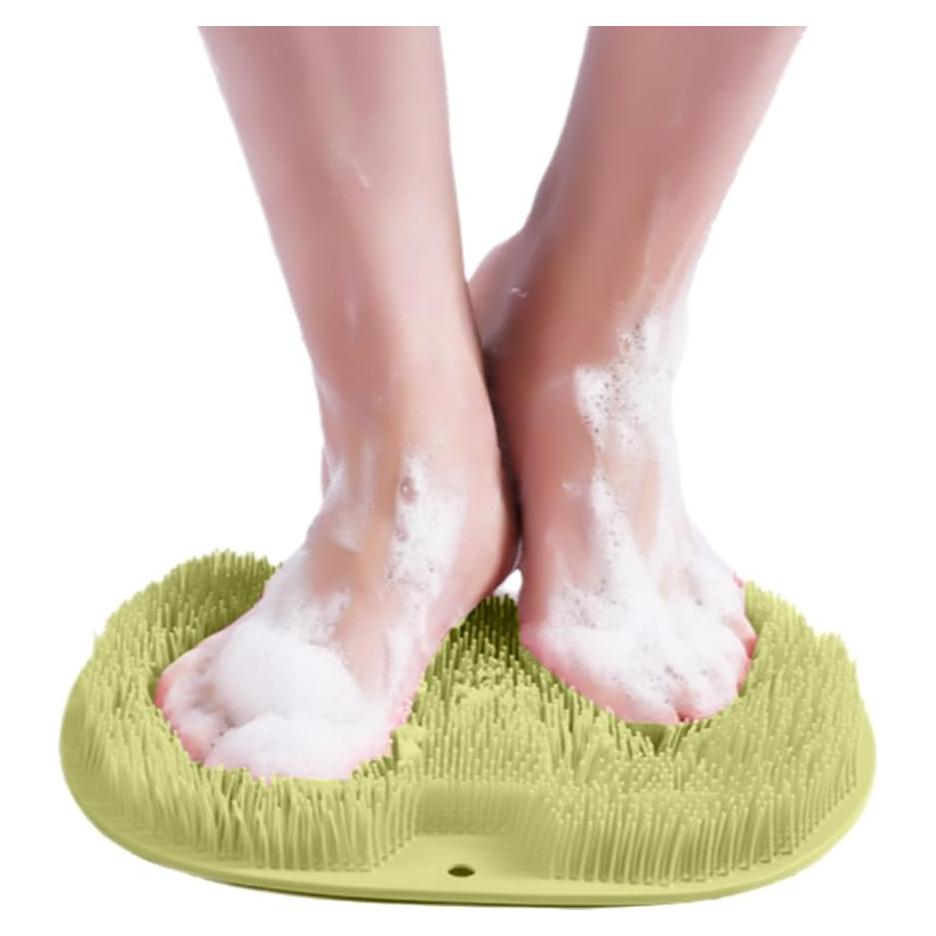 Alfombrilla de Fregado para Pies de Ducha Lagwry Verde