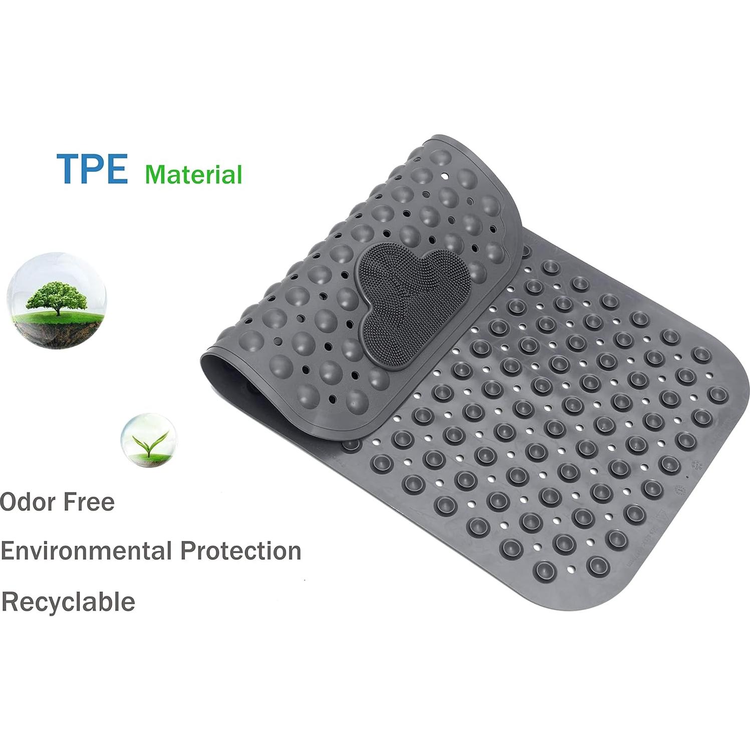 Alfombrilla Antideslizante para Baño Mantto 71x41cm Gris