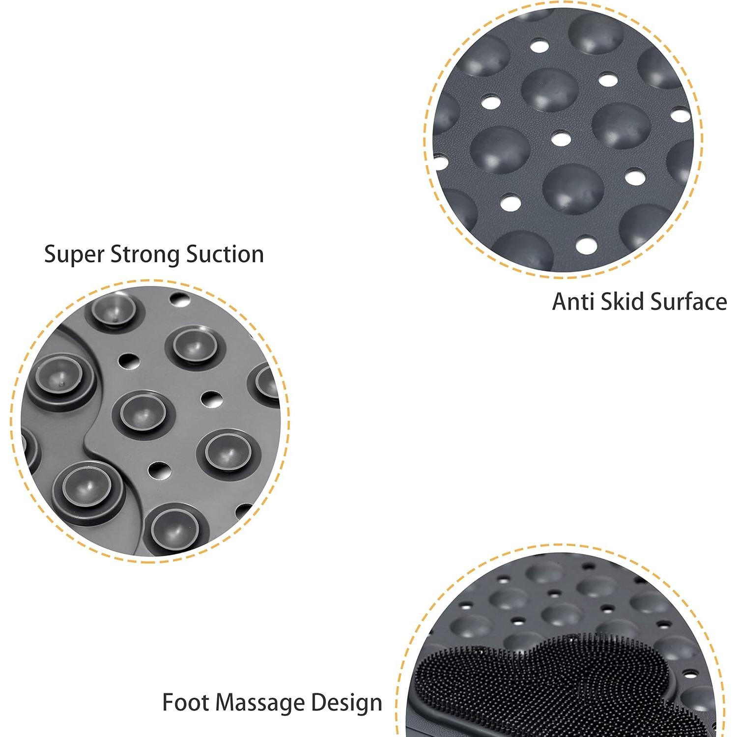 Alfombrilla Antideslizante para Baño Mantto 71x41cm Gris