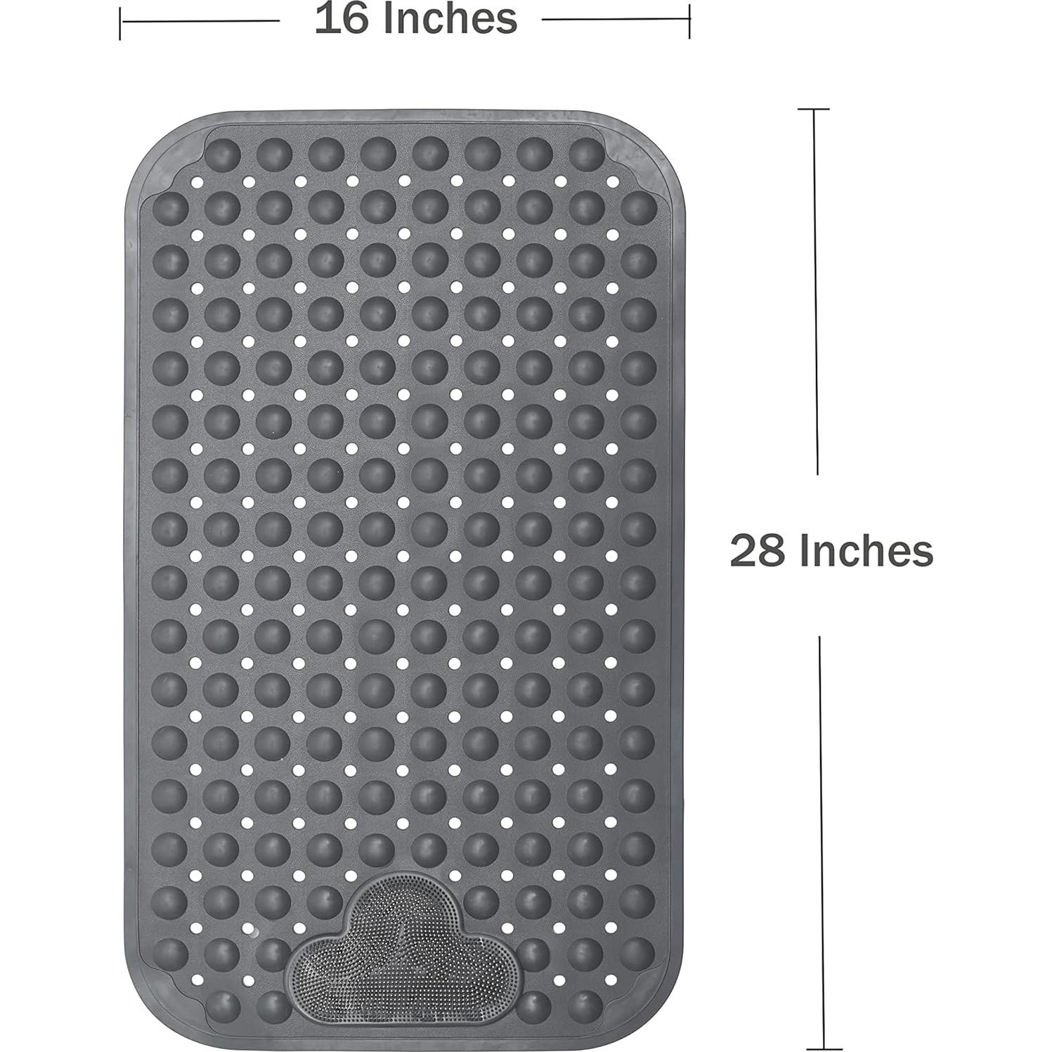 Alfombrilla Antideslizante para Baño Mantto 71x41cm Gris