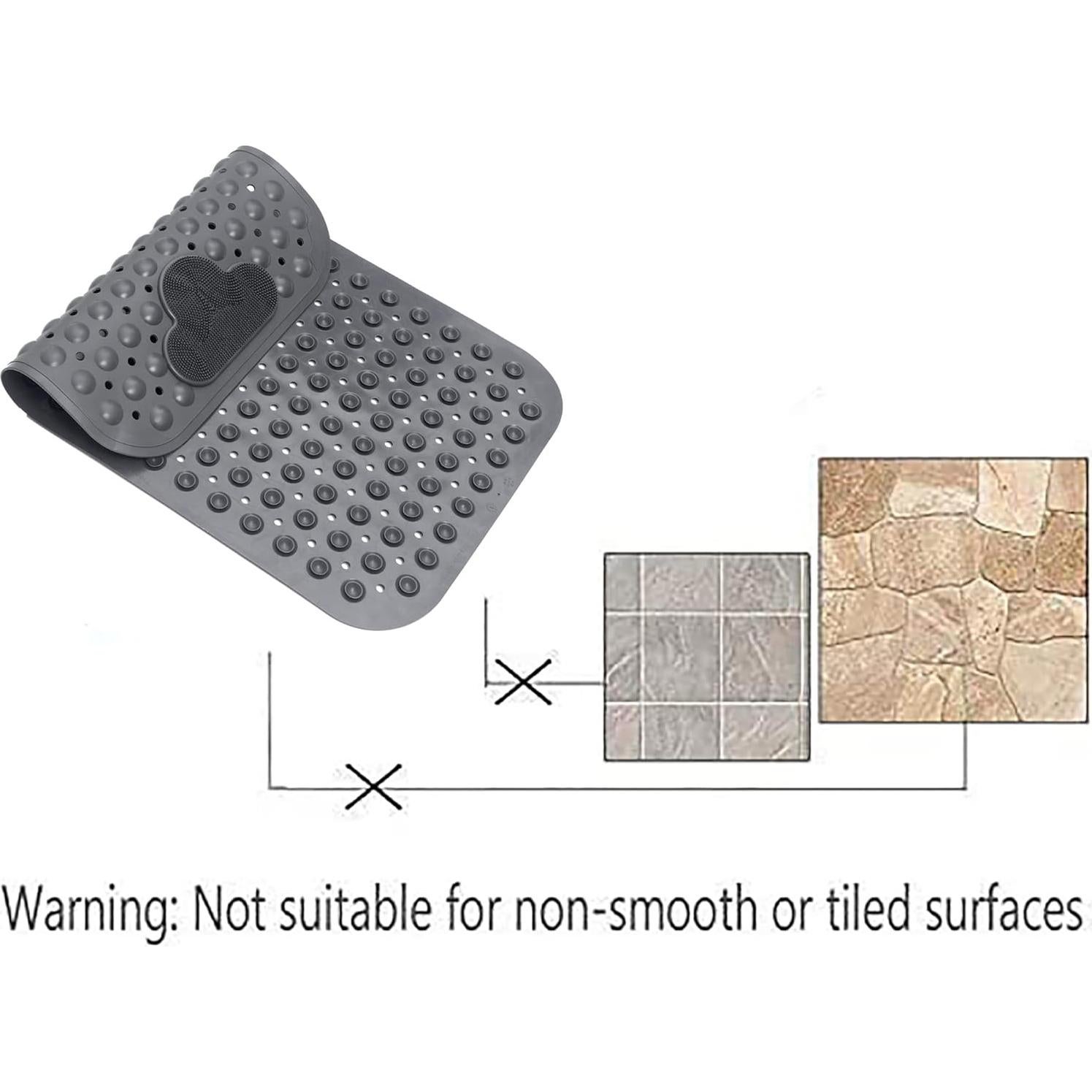 Alfombrilla Antideslizante para Baño Mantto 71x41cm Gris