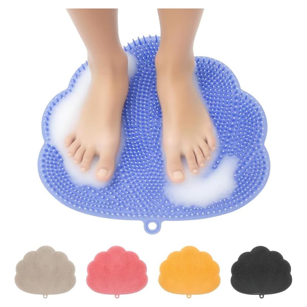 Alfombrilla Exfoliante para Pies Medech Azul con Ventosas