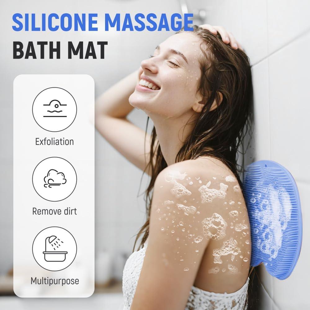 Alfombrilla Exfoliante para Pies Medech Azul con Ventosas