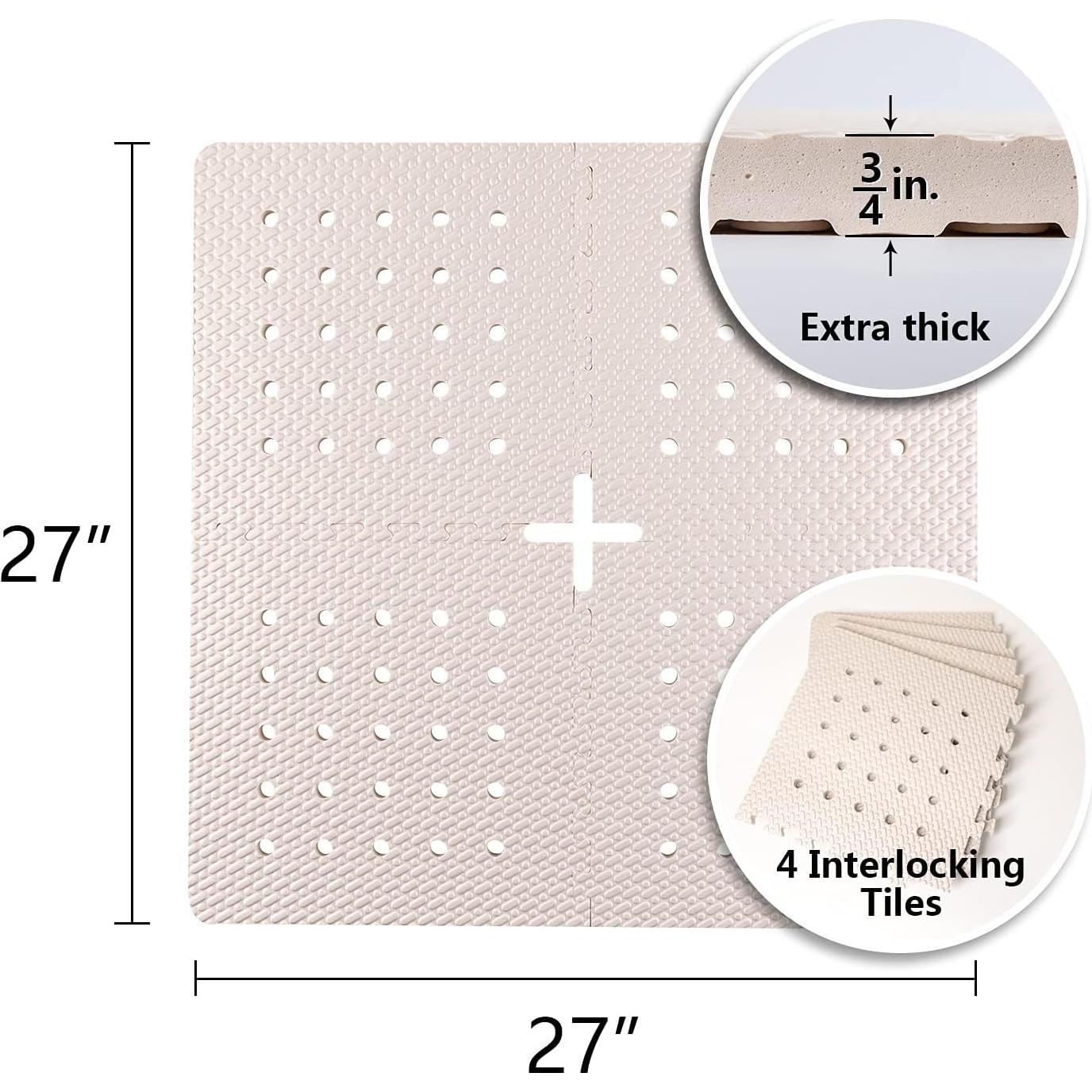 Alfombrilla Antifatiga BOWERBIRD Cuadrada 68.58x68.58cm Crema
