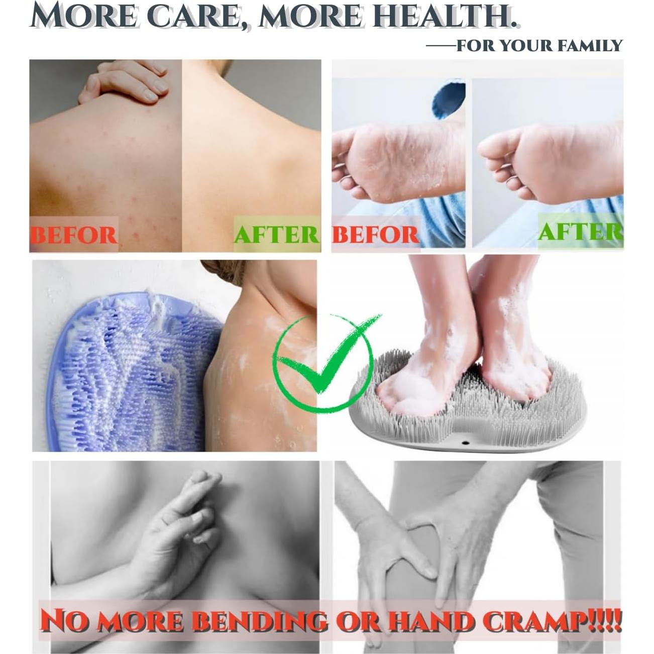 Mats de Ducha para Pies Dr. Bunny 2 Piezas Masaje 30x25cm